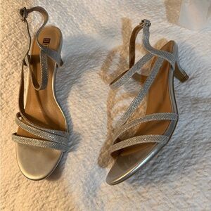 Elegant Silver Strappy Sandals